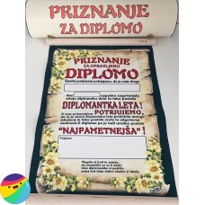 Priznanje v tulcu za diplomo (Za njo) Priznanje v tulcu za diplomo (Za njo)